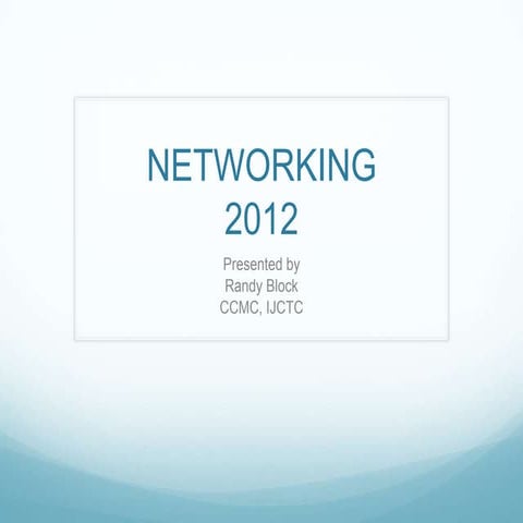 Networking 2012
