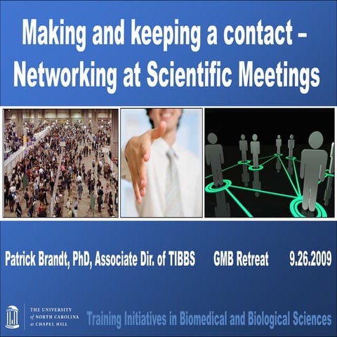 Networking At Scientific Meetings