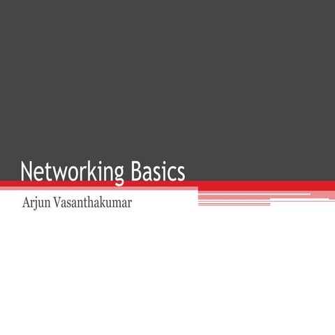Networking Basics - Sales Account Manager Training
