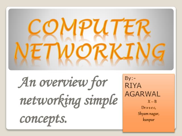 Networking concepts | PPTX