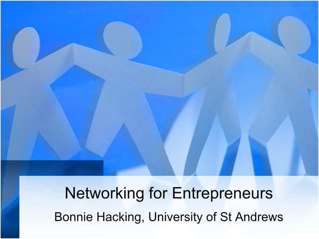 Networking for entrepreneurs
