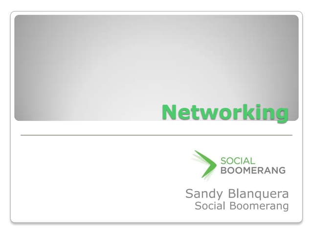 Networking - Effective Tips for Suc...