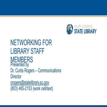 Networking Skills for Library Staff
