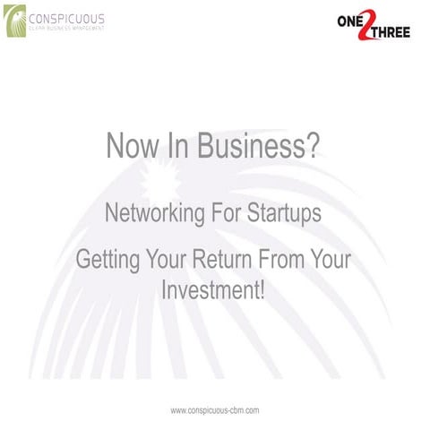 Networking For Startups 101