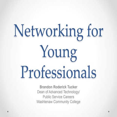 Networking for young professionals