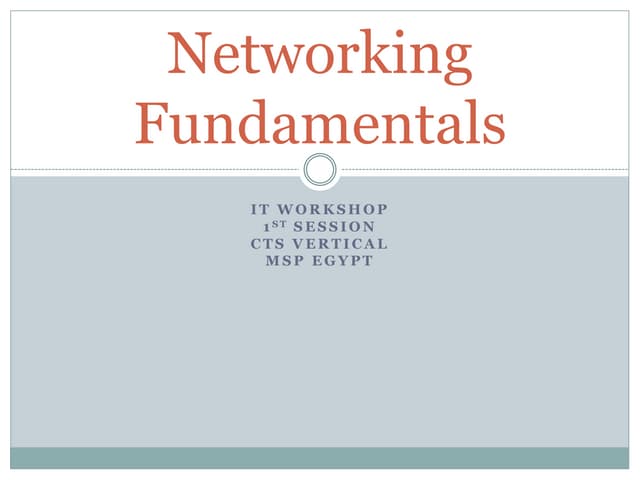 Network fundamentals