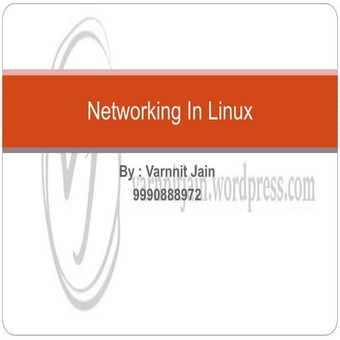 Networking in linux | PPTX