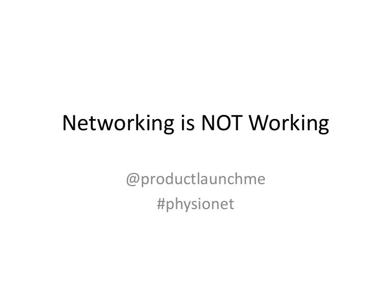 Networking is not working