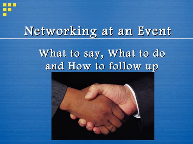 Networking Power Point 