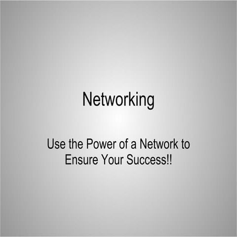 Networking from Dale Carnegie
