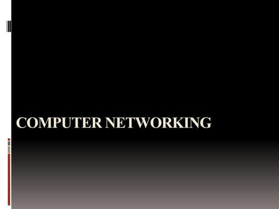 Presentation on computer networking | PPT