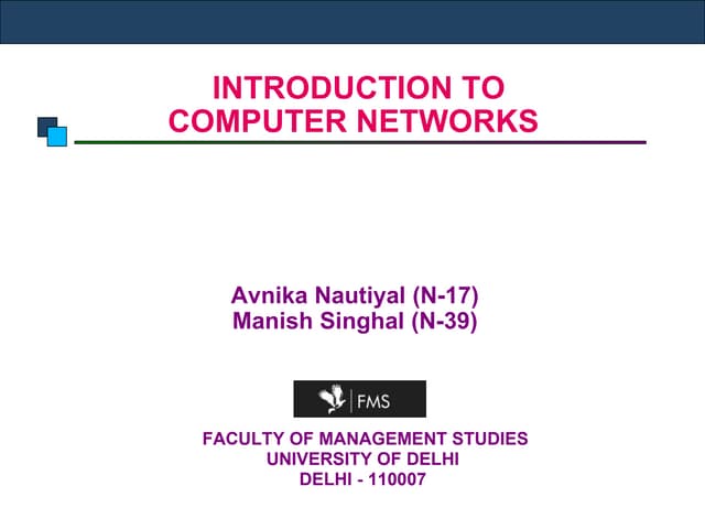 Networking presentation   9 march 2009