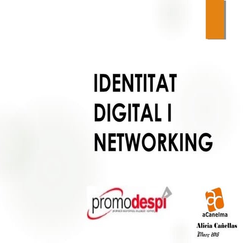 Identitat Digital i Networking (Promodespí, 2015) by @aCanelma