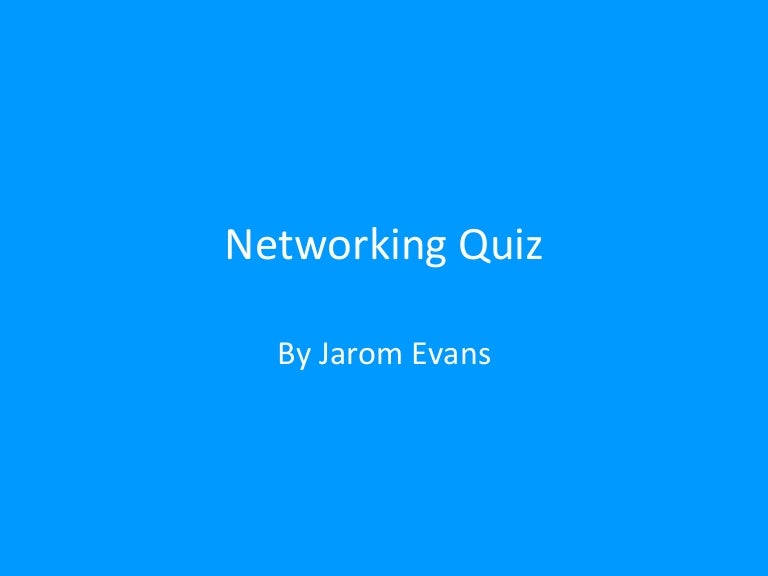 Networking Quiz