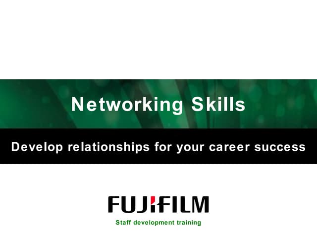 Networking Skills Presentation Dec09