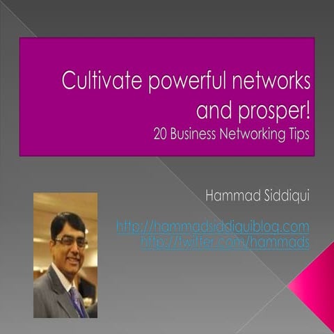 20 Business Networking Tips