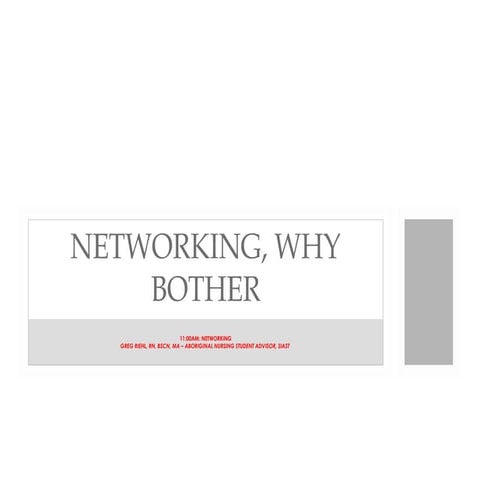 Networking why bother hc june 26 2012