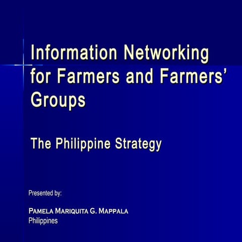 Networking with farmers