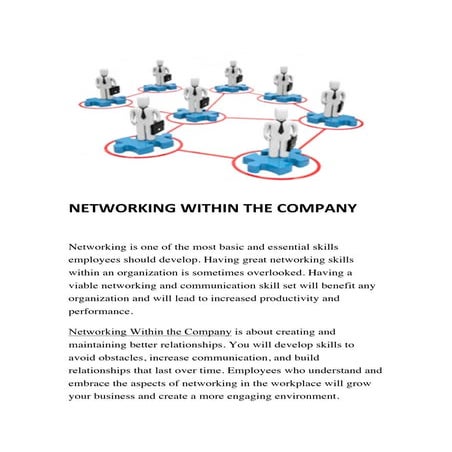 Networking Within the Company