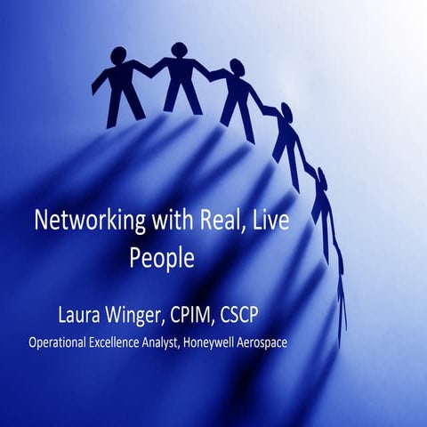 Networking with real, live people