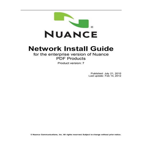 Network install guide