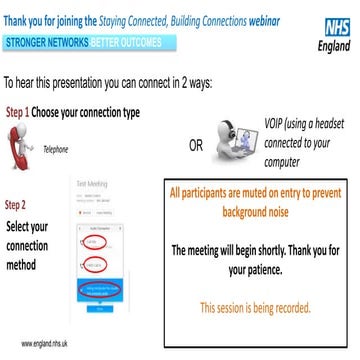 Network leadership staying connected, building connections follow on Webinar ...