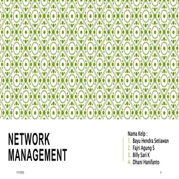 Network management fix