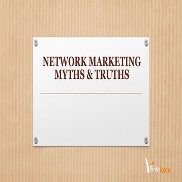 Myths & Facts for Network Marketing Business