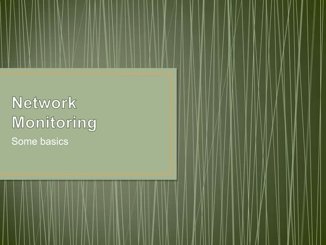 Network Monitoring Basics