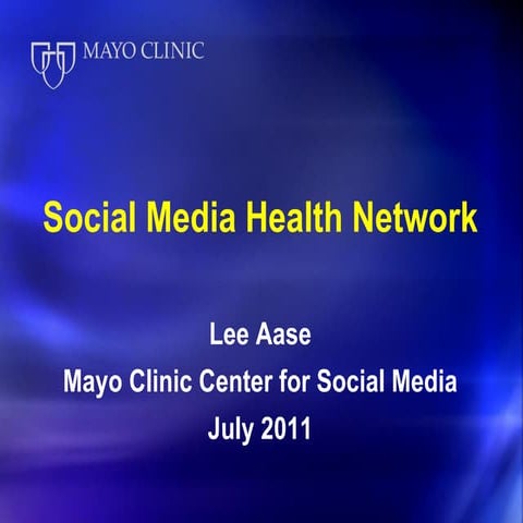 Social Media Health Network Overview