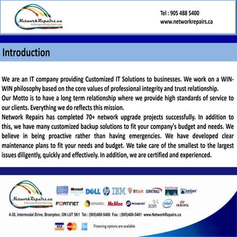 Network Repairs Power Point Presentation2