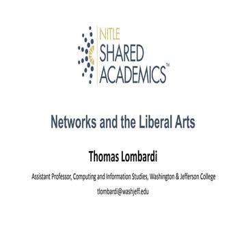 NITLE Shared Academics: Networks and the Liberal Arts