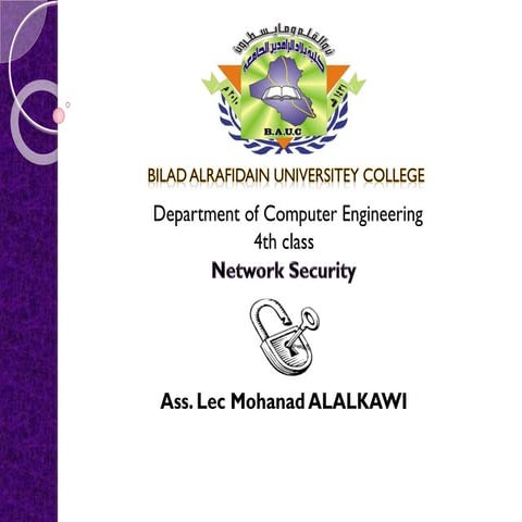 Introduction to Network security