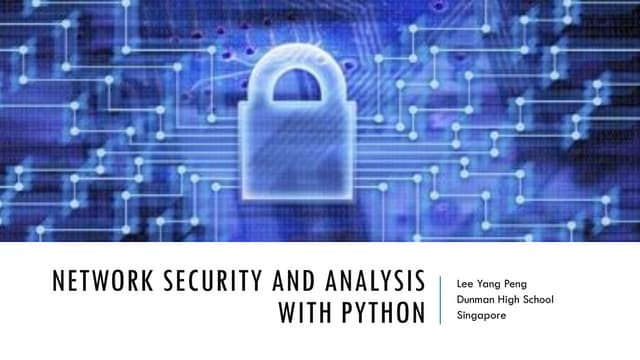 Network Security and Analysis with Python | PDF