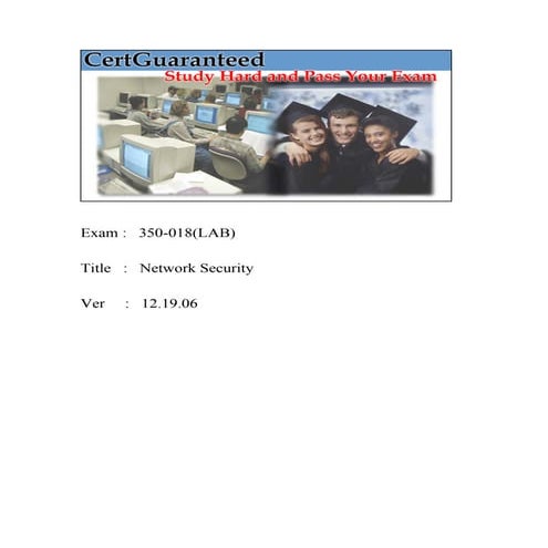 Network security lab certification 350 018