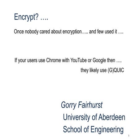 Encrypt what? - A lightning talk