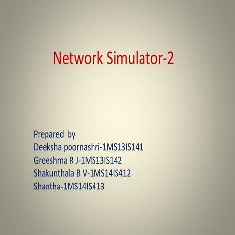 Network simulator 2