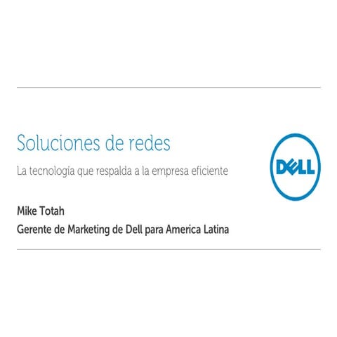 Soluciones para Redes de Dell