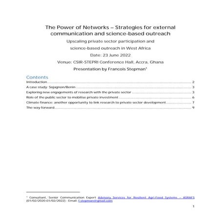 PAEPARD: brokerage, capacity building, communication, funding & impact