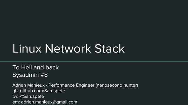 Linux Network Stack