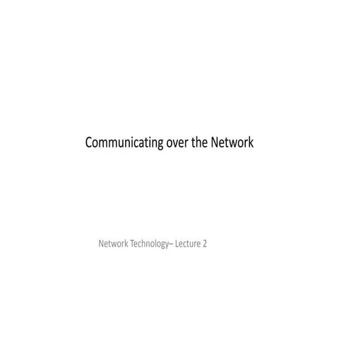 Network technology introduction_lecture_2 | PPT