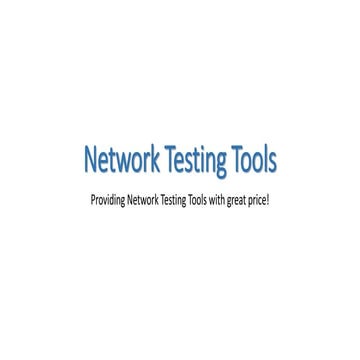 Network testing tools - Software and Hardware for Mobile Networks Testing.
