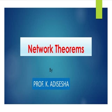 Network theorems by adi