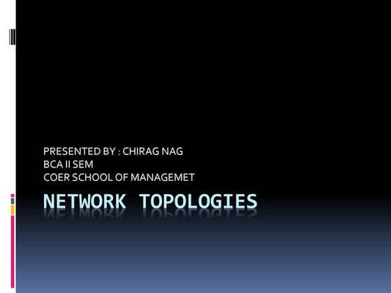 Computer Network Topologies | PPT