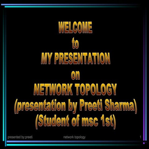 Network topology | PPT | Computer Networking | Computing