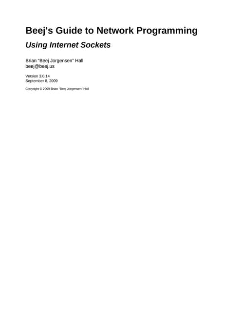 Network Tutorial