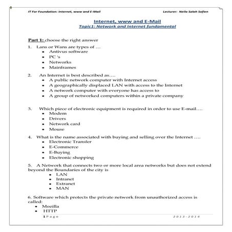 Network worksheet1