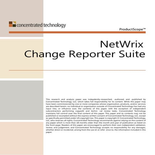 NetWrix Change Reporter Suite - Product Review by Don Jones