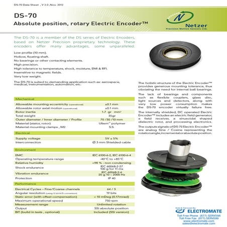 Netzer DS 70 Specsheet