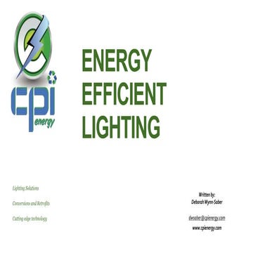 Energy Efficient Lighting from CPI Energy